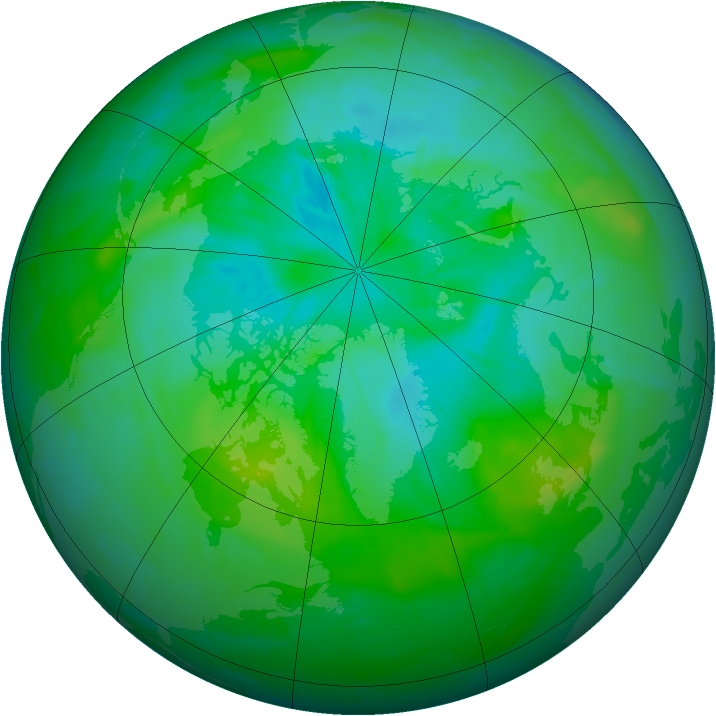 Arctic ozone map for 30 July 2012